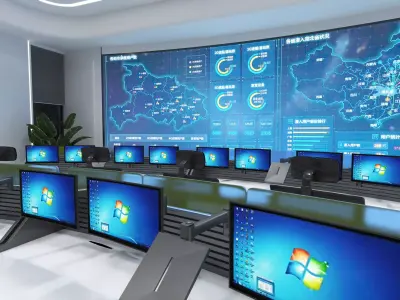 control room 08 Low-poly 3D model