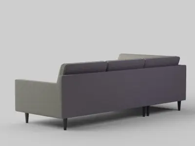 Drake Mid Century Sectional Set 3D model
