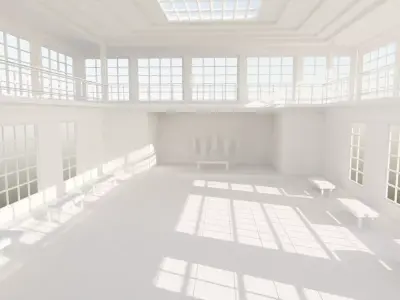 Japanese Dojo Low-poly 3D model