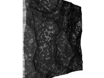 66-RockPanel piece of rock on wall 3D model