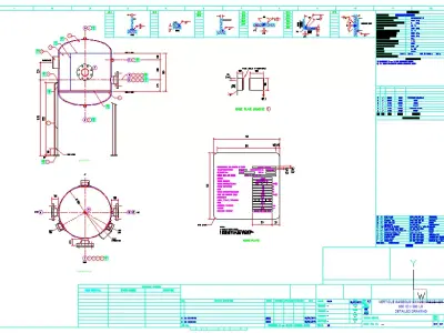 Pressure Vessel 2000kPag and 450L Drawing 3D model