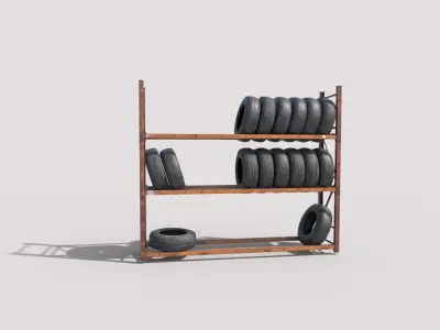 Tire Rack 3D model