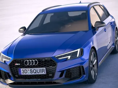 Audi RS4 Avant 2018 3D model