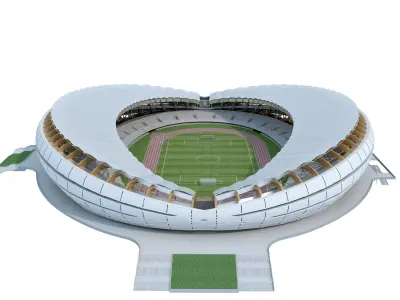 National Stadium Low-poly 3D model