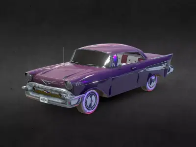 Chevrolet 1957 Lowpoly Low-poly 3D model