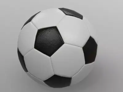 Football soccer ball Low-poly 3D model