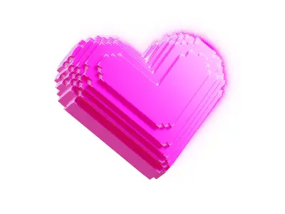 3D Retro 90s Illustration 3D model