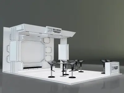 Booth Exhibition Stand a231 3D model