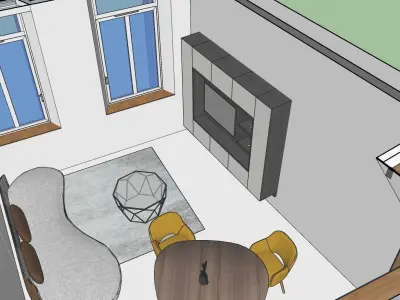 living room-Salon 3D model