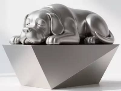 Dog Art Sculpture 3D print model