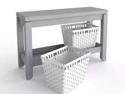 Console with KNARRA Baskets 3D model