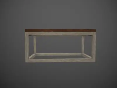 Industrial coffe table Low-poly 3D model