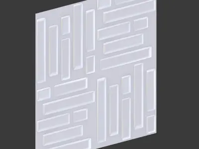 3D Wall Panel - LOW POLY - Bricks Low-poly 3D model