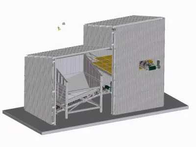 Dosing unit for aggregates 3D model