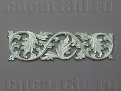 Onlay ornate scroll design 3D print model