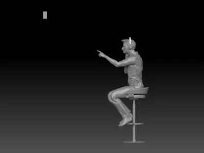 formula one TEAM PIT STOP HEAD COACH TV CONTROL ROOM 3D print model