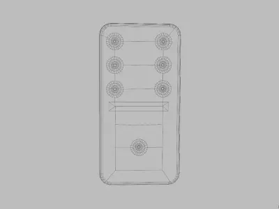 ivory Domino piece 13 Low-poly 3D model