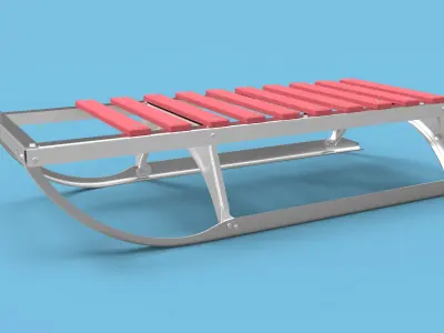 Child sled 3D model