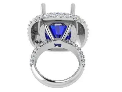 Cushion Halo Ring 4334 3D print model