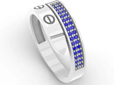 Jewelry Diamond Ring Model RG06 Free 3D print model