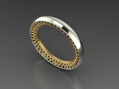 Lace wedding ring 3D print model