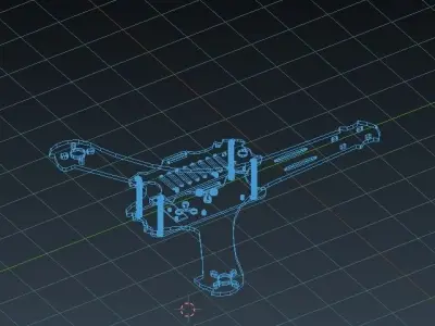 Baby tricopter frame 3D model