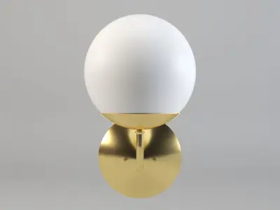 Globe Glass Indoor Wall Light Free low-poly 3D model
