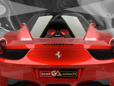 Ferrari 458  Italia High Poly Realistic 3D Model 3D model