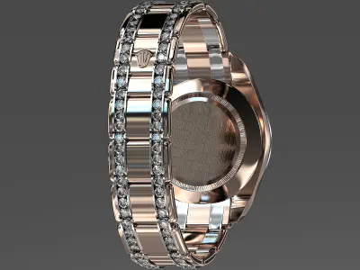 Rolex Oyster Perpetual Pearlmaster 39 Diamonds Low-poly 3D model