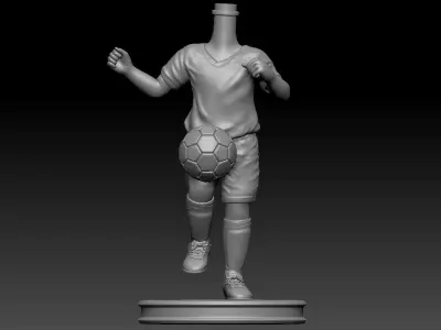 3D Printable Football Kid Bubble Head 3D print model
