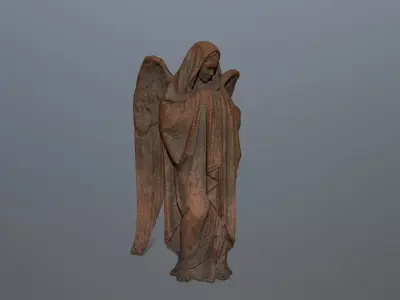 Angel Statue 01 Low-poly 3D model