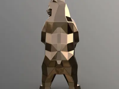 Grizzly bear 3D print model