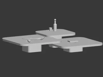 Bow Coffee Tables and Side Tables Classicon 3D model