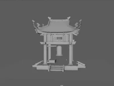 bell tower of Hanoi Vietnamese 3D model