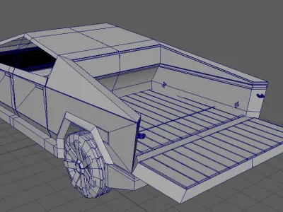 Cyberr  Truck Low-poly 3D model