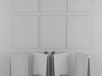 chalk board 08 greenery 3D model