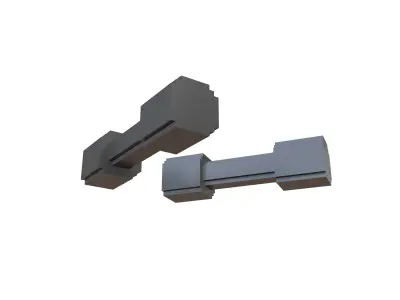Voxel Style DumbBell v1 001 Low-poly 3D model