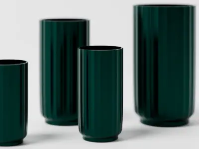 Modern Decorative Vase Set High-Quality 3D Model 3D model