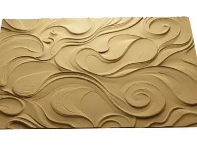 modern panel wall decor set relief stl mural CNC 179 3D model