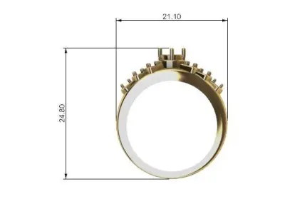 Man bow ring  3D print model