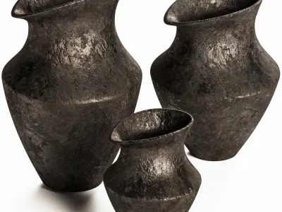 Zara Home Asymmetric Vases 3D model