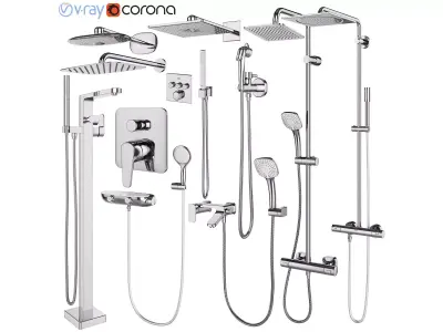 Faucets and shower systems Grohe and Ideal standard set 146 3D model