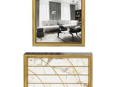 Viola dresser by elve luxury 3D model purchase