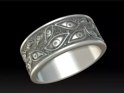 many eyes Ring 3D print model