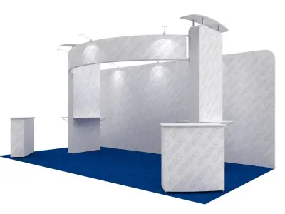Exhibition booth 10x20ft 3DM022 3D model