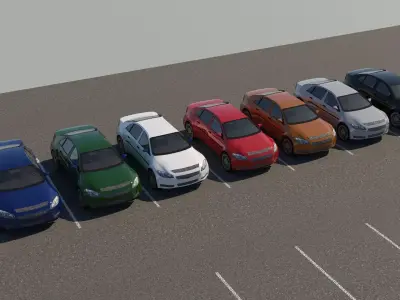 R3DP Low-Poly PBR American Cars - Chevy Malibu Low-poly 3D model