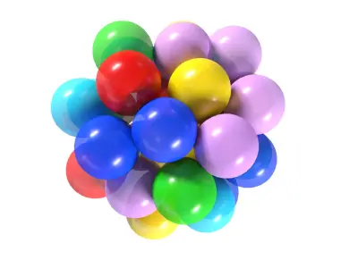 Baloons colorful balloons 3D model