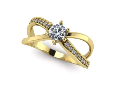 Solitaire Ring 02 3D print model