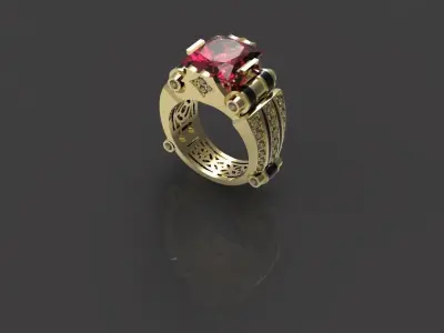 man gold ring N - 006 3D print model