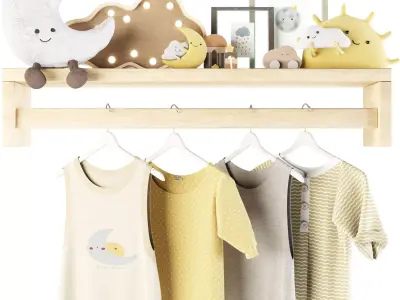 Kids Room Shelf Decoration 018 3D model